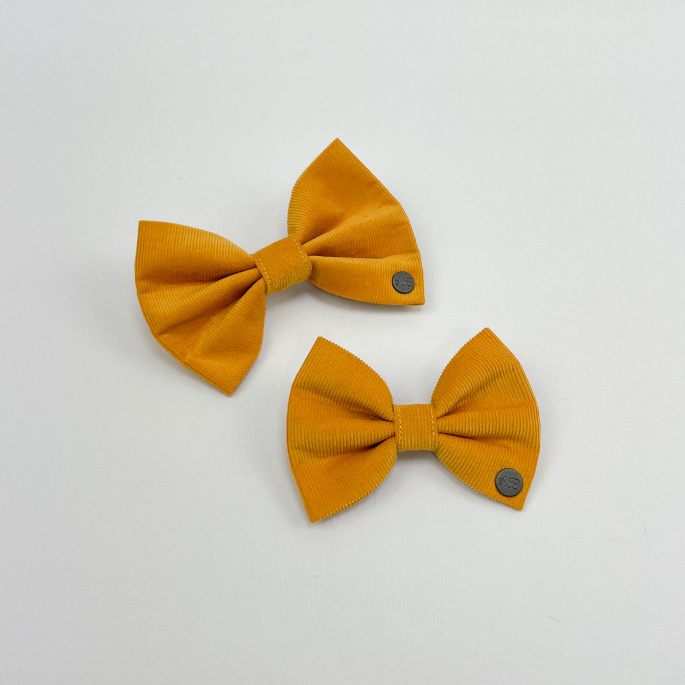 Mustard Yellow Corduroy Cat Bow Tie