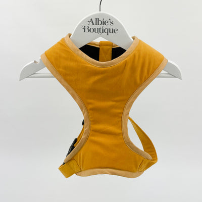 Mustard Yellow Corduroy Soft Dog Harness